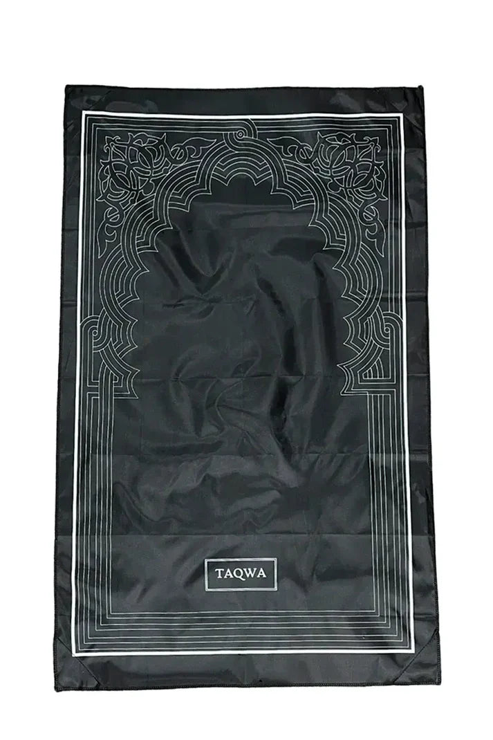 Taqwa Foldable Pocket Travel Prayer Mat with compass