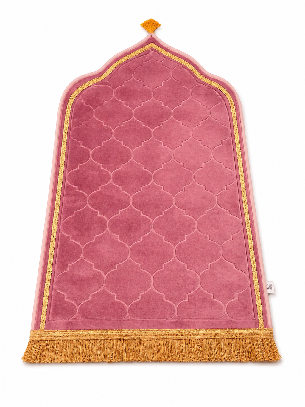 Luxury Padded Velvet Prayer Mat - Pink