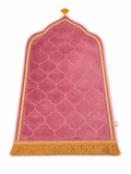 Luxury Padded Velvet Prayer Mat - Pink