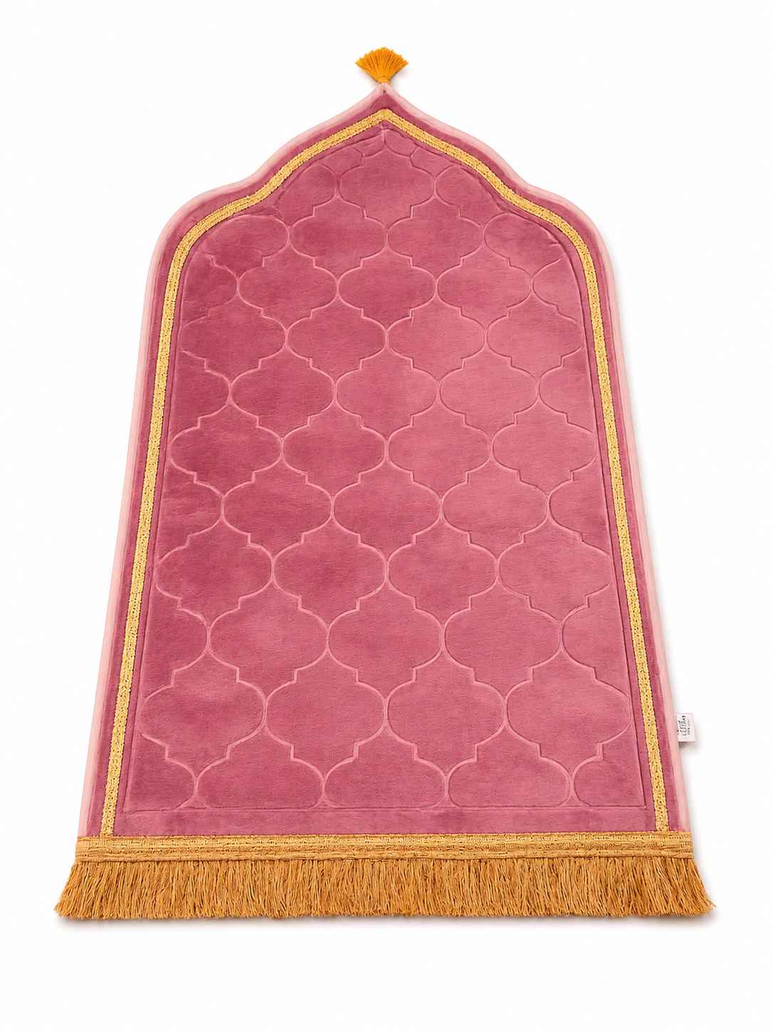 Luxury Padded Velvet Prayer Mat - Pink