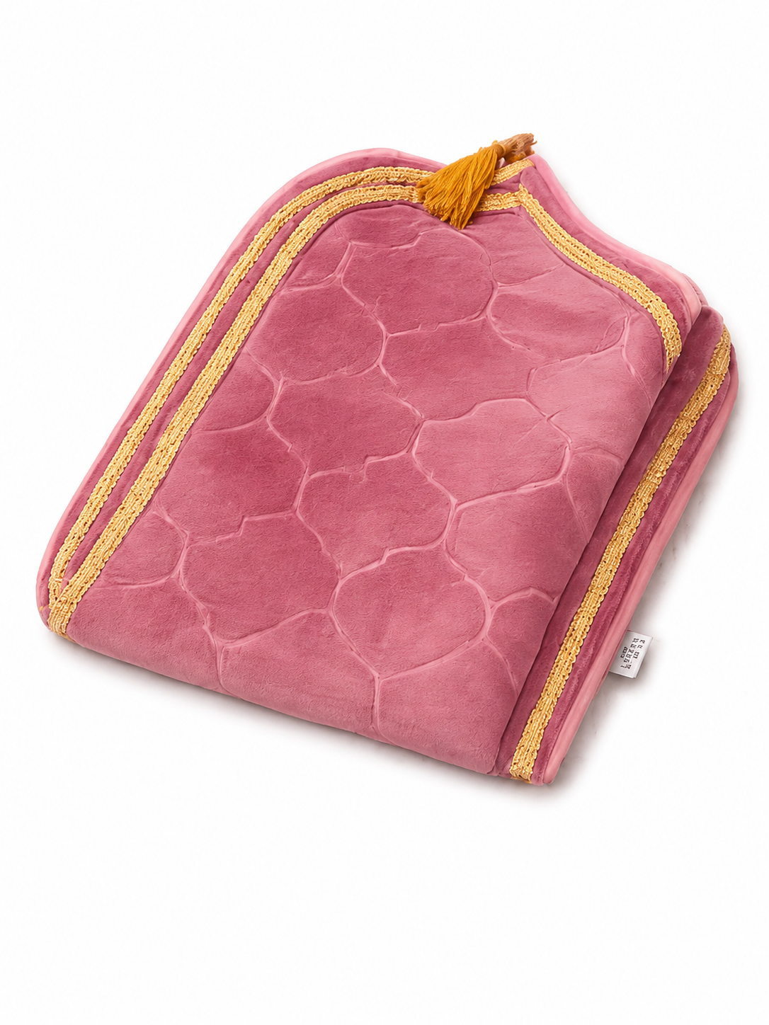 Luxury Padded Velvet Prayer Mat - Pink