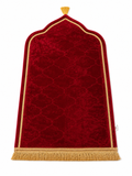 Luxury Padded Velvet Prayer Mat - Red